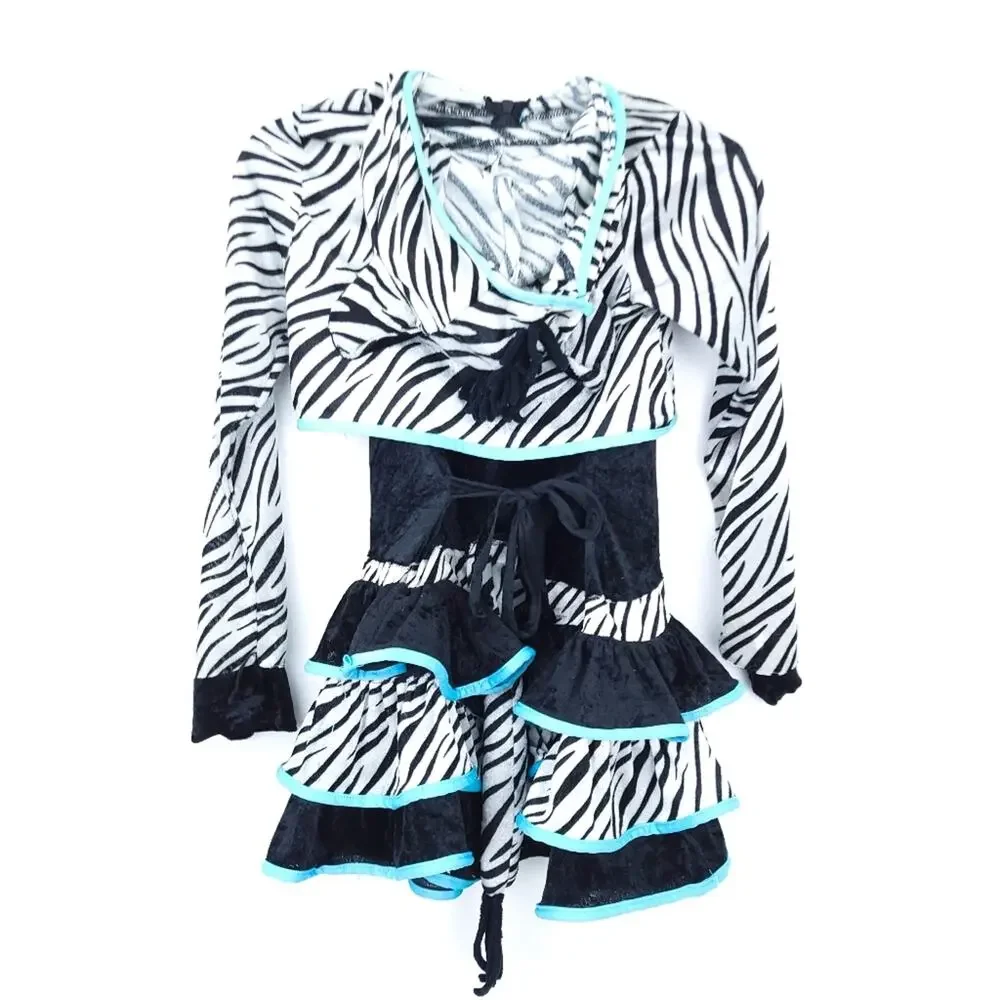 Rubies Costume Zebra Medium 2 Piece Set, Dress ,Hoodie Jacket Halloween Costume